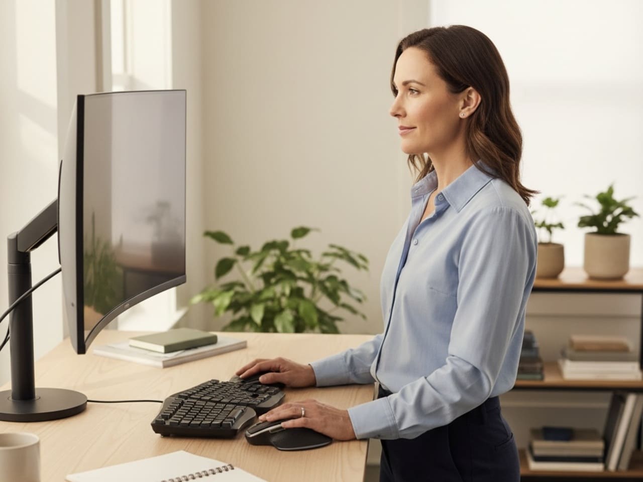 practical workspace adjustments reduce corrective stretching office ergonomics newmarket on